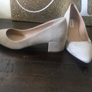 Nude/ Taupe suede like heels